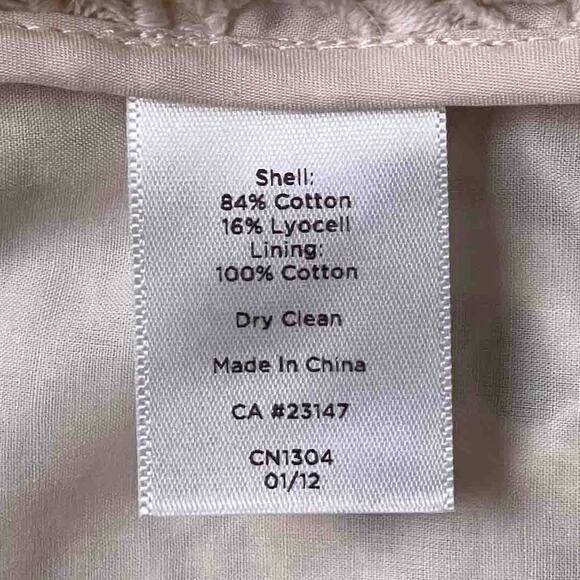 Talbots NWT Crochet Lace Embroidered Pencil Skirt Cream 16W Stretch Cottagecore - Picture 6 of 11